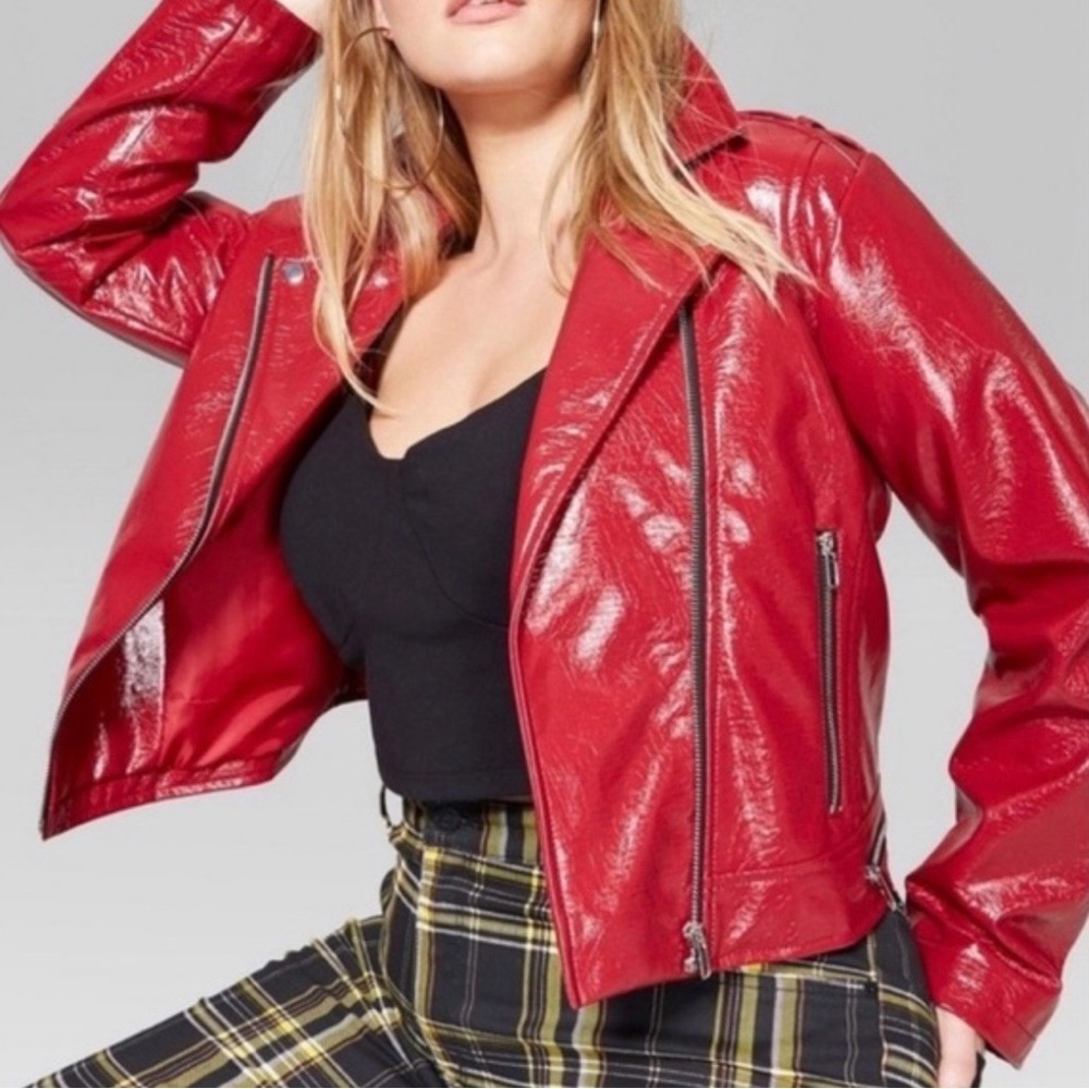Blank NYC red moto jacket